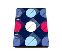 White Ovals Notebook, Pu Leather Notebooks A5, Lined Paper Journal Notebook 180Pages/90Sheets, Workbooks for Meeting, Note Book A5 Lined for Note Taking, Student Essentials University Women Man