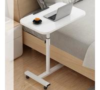 White Over Bed Chair Table Hospital Aid Overbed Height & Angle Adjustable Laptop Tray