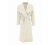 (White) Oversized Drape Long Duster Waterfall Italian Trench Coat