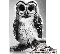 White Owl 500 Piece Jigsaw Puzzle Family Fun Jigsaws for Adults And Challenging Game,stress Relief Games And Unique Gifts 500pcs (52x38cm)