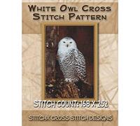White Owl Cross Stitch Pattern