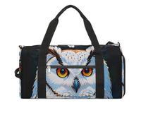 White Owl Gym Bag for Men Women, Waterproof Gym Tote Bags, Large Duffel Bag for Travel Workout