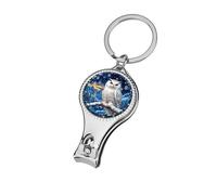 White Owl on Snowy Branch Nail Clippers Toenail Clipper Cutters Professional Nail Trimmer Nail Cuticle Cutter for Women Men