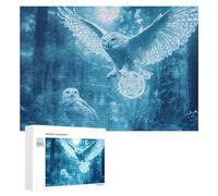 White Owl Wooden Puzzles for Adults Colorful Jigsaw Puzzle Home Decors Gift 300 PCS