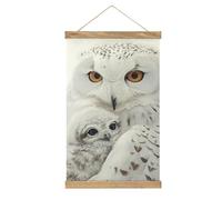 White Owls Vintage Hanging Poster for Home Office