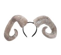 White Ox Horn Headband with Detachable Decorative Horns | Cotton Foam Build, Provided Clips, Stylish Photo-friendly Look for Festival Performers and Costume Parade