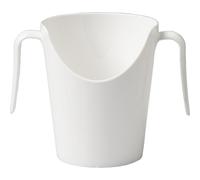 (White, Pack Of 2) Two Handled Nose Cup - Adult Nose Cut Out Cup To Aid Independent Drinking 225ml.