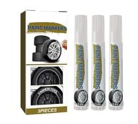 White Paint Marker Pen 3pcs for Car Tire Drawing and Crafting Use, Featuring Wear Resistant Ink Suitable for Various Vehicle Tires