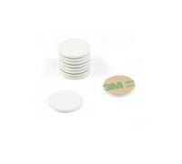 White Painted Mild Steel Disc With 3M Self Adhesive - 20mm Dia X 2mm Thick (Pack Of 10)