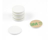 White Painted Mild Steel Disc with 3M Self Adhesive for Arts, Crafts, Model Making, DIY and Hobbies - 20mm dia x 2mm thick - Pack of 10