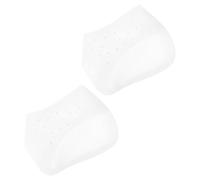White Pair Invisible Silicone Heel Lift Insoles, 5cm Height Increase | Ventilated Design, Soft Comfort, Suits Boots and Many Shoes, for Office Workers, Shifts or Casual Outings