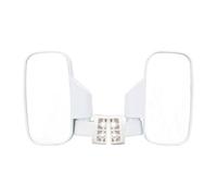 (White) Pair Universal Motorcycle Mirrors UTV Handle Bar Side Rear View Mirrors Shockproof