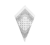 White Paisley Bandana Head Scarf Headbands Handkerchief Cowboy Cotton Bib Party Face Covering Headwear For Motorcycling Mens Womens Unisex
