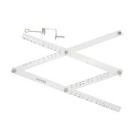 White Pantograph Artist Drawing Tool - Adjustable 10X Enlarger & Reducer for Artists, Folding Scale Excellent Scaling Copy Ruler for Maps, Blueprints, Pictures, Plans, School & Office Use