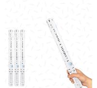 White Paper Biodegradable Large Confetti Cannon 50cm - Pack of 3 - Party Poppers Environment Friendly Confetti Popper Shooter for Weddings, Parties, Celebrations & Events