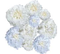 White Paper Flower Pom Poms Wall Decorations for Birthdays, Bridal, Baby Showers, Weddings, Outdoor Decor, Tea Parties, Engagement