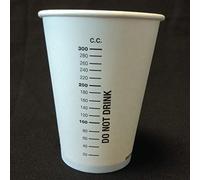 White Paper Paint Measuring Measurement Mixing Container Cup - 300cc - Pack of 500