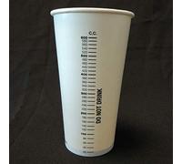 White Paper Paint Measuring Measurement Mixing Container Cup - 600cc - Pack of 200