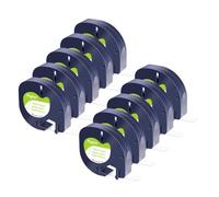 White Paper Tape with Black Print 5-20pk Compatible with Label Printers Like LT100T QX50 and Similar Models Such As A91330 A91220 A59421(10PK Black on White)