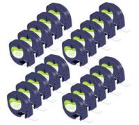 White Paper Tape with Black Print 5-20pk Compatible with Label Printers Like LT100T QX50 and Similar Models Such As A91330 A91220 A59421(20PK Black on White)