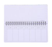 White Paper Weekly Planner Notepad Spiral Flip Binder Note Pad