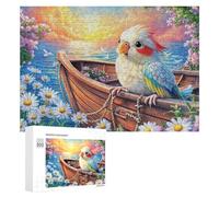 White Parrot on Forest Branch 300 Piece Jigsaw Puzzle for Teens 14+ After-school Activity Logic Skill Development Gift for Learning 300 PCS