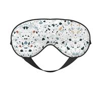 White Parttern Print Satin Sleep Mask & Eye Mask | Deep Dream Sleep Masks for Women & Men | Soft Sleeping Eye Mask to Nourish Skin