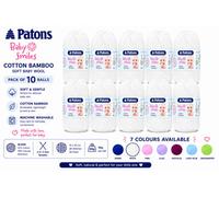White Patons Baby Smiles Cotton Bamboo Yarn 50G Soft Baby Wool