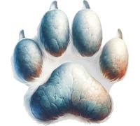 White Paw Print Vinyl Wall Decal Stickers, Cover Marks, Cat or Dog Graphics, 70mm Qty:6, Ideal for Phone, Cups & Mugs, Laptop, Toilet, Phone, Scrapbooking and More, Vibrant Art