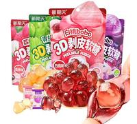 White Peach Grape Litchi Sugar Soft Candy Sweets,50% Fruit Juice Content Toffee,Peeling Soft Fruit Fudge,75g/bag,healthy and Nutritious Fruit Desserts,casual Snacks,Chinese Food (Litchi flavor,5bag)