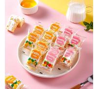 White peach milk shake Sachima, mango flavor milk soft cake, nutritious meal substitute breakfast biscuit, instant sweet snack cakes, cookie, Dim sum, desserts, wedding candy (Mixed flavors,30pcs)