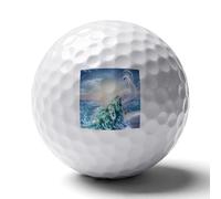 White Peacock Beach Personalized Golf Balls Distance Practice Ball for Indoor Outdoor