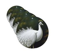White Peacock Car Air Freshener Cards for Women Men 4 Pack Cute Car Accessories Long Lasting Scent Car Diffuser Hanging Auto Aromatherapy Tablets Car Fresheners Gifts