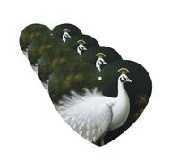 White Peacock Car Air Freshener Cards for Women Men 4 Pack Cute Car Accessories Long Lasting Scent Car Diffuser Hanging Auto Aromatherapy Tablets Car Fresheners Gifts
