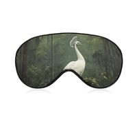 White Peacock Comfortable Sleep Eye Mask Soft Covers for Sleeping with Adjustable Strap
