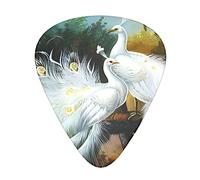 White Peacock Guitar Plectrums 12 Pieces Set =>> Comfortable In The Hand With Smooth Edges Three Thicknesses To Match