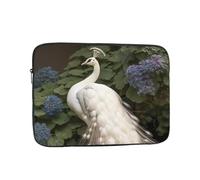 White Peacock Laptop Bag 10 inch Business Briefcase Gifts for Men Women Water Resistant Laptop Sleeve Carry On Laptop Case Shockproof Protective Computer Bag Notebook Case