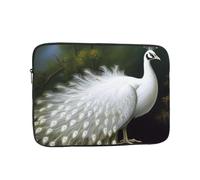 White Peacock Laptop Case 15 inch, Shockproof Protective Computer Sleeve Cover Water Resistant Laptop Bag Carrying Tablet Cover Briefcase Handbags Gifts for Men Women