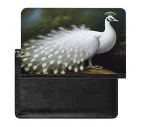 White Peacock Passport Cover Protector Rfid Blocking Passport Holder Id Card Holder Secure Travel Wallet Organizer for Passport Tickets Credit Cards, style, One Size