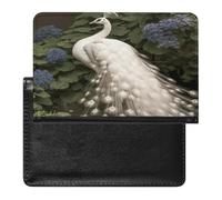 White Peacock Passport Holder Cover Passport Cover Protector Essentials with Credit Card Slots Slim Travel Wallet Covers Documents Organizer Protector for Man&Women