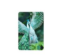 White Peacock Pattern Car Air Fresheners 4 Pcs Rectangle Hanging Aromatherapy Tablets Scented Fresheners For Bedroom Bathroom