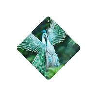 White Peacock Pattern Car Air Fresheners 4 Pcs Square Hanging Aromatherapy Tablets Scented Fresheners For Bedroom Bathroom