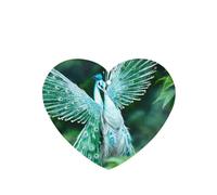 White Peacock Pattern Car Air Fresheners 6 Pcs Heart Shape Hanging Aromatherapy Tablets Scented Fresheners For Bedroom Bathroom
