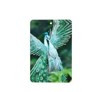 White Peacock Pattern Car Air Fresheners 6 Pcs Rectangle Hanging Aromatherapy Tablets Scented Fresheners For Bedroom Bathroom