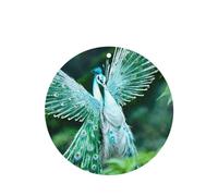 White Peacock Pattern Car Air Fresheners 6 Pcs Round Shape Hanging Aromatherapy Tablets Scented Fresheners For Bedroom Bathroom