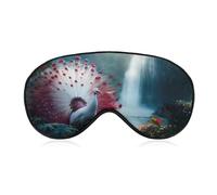 White Peacock Waterfall Eye Mask Sleep Masks Soft Blackout Eye Cover for Women Men