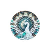 White Peacock With Open Screen Pattern Car Air Fresheners 4 Pcs Round Shape Hanging Aromatherapy Tablets Scented Fresheners For Bedroom Bathroom