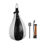 (White, Pear Shape) Punching Ball Inflatable Boxing Pear Shape Exercise Speed Bag Double End Boxing Speed Ball