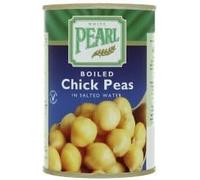 White Pearl Boiled Chick Peas in Salted Water, Whole, 400g, Pack of 12