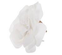 White Pearl Flower Headband Fascinator for Women Bridal Portraits | Polyester Layered Blossoms, 3d Floral Detail with Faux Pearls, Elegant Vintage Accent for Churchgoers